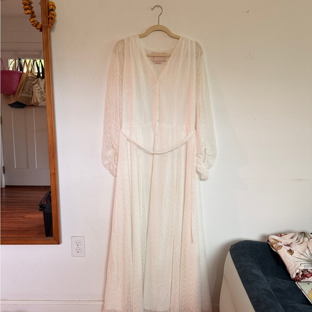 Anthropologie White Maxi Dress